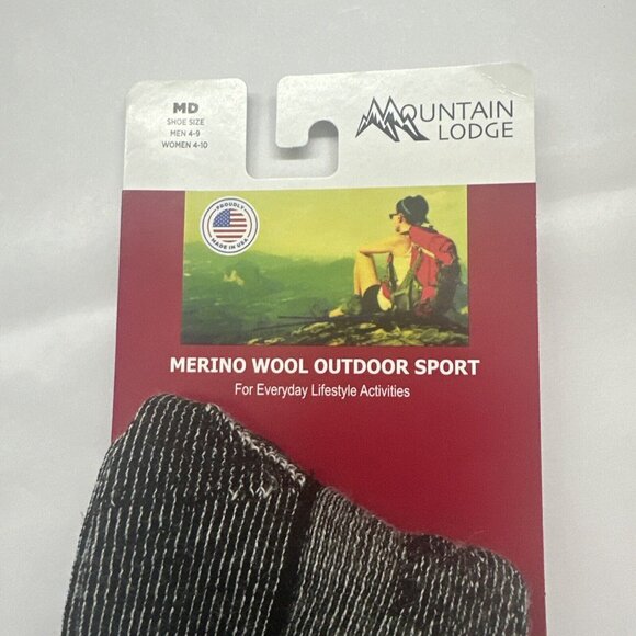 Mountain Lodge Merino Wool Blend 71% Outdoor hiking socks gray 4-10 - Picture 2 of 7